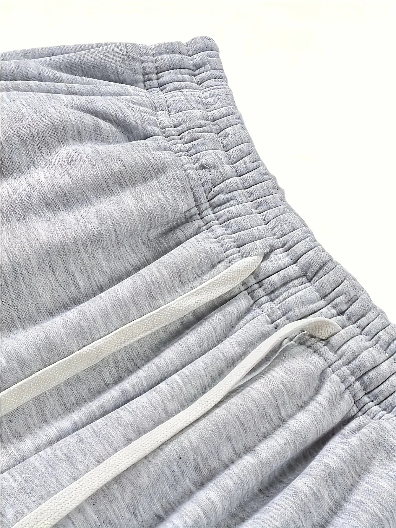 Men's heavy breathable sports jogging pants elastic drawstring waist loose straight casual trousers thick men's sweater pants