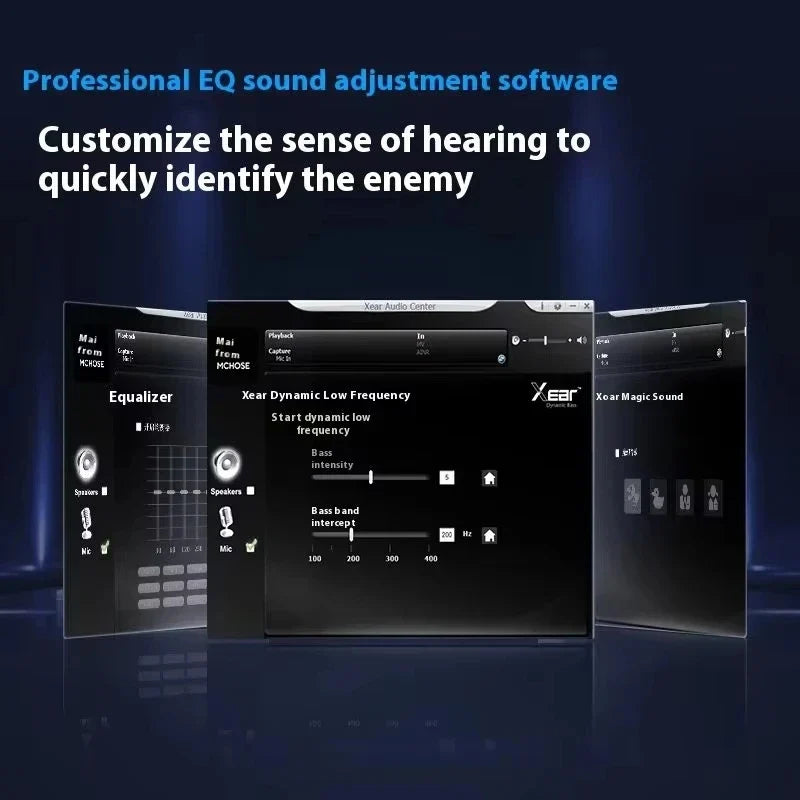 Original MCHOSE V9 PRO Music Esports Gaming Headphones 3-mode Wireless Noise Reduction Mic Customized Head-mounted
