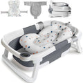 Foldable Baby Bath Tub With Cushion Thermometer Non Slip