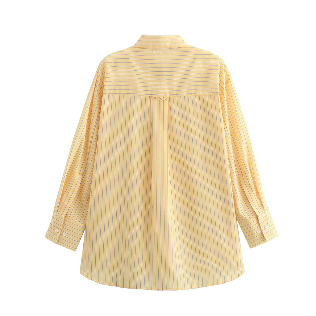 Women's Long Sleeve Blouse Casual Loose Button up Y2K Korean Style Top Blusas Mujer 2025 Fashion Inszartrafs Woman Shirt Blouses