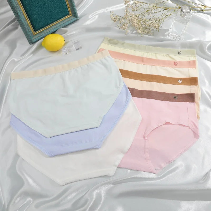 Women's Seamless Cotton Briefs Women Panties Solid Color Breathable Underwear Female Low Waist Soft Lingerie S-XL