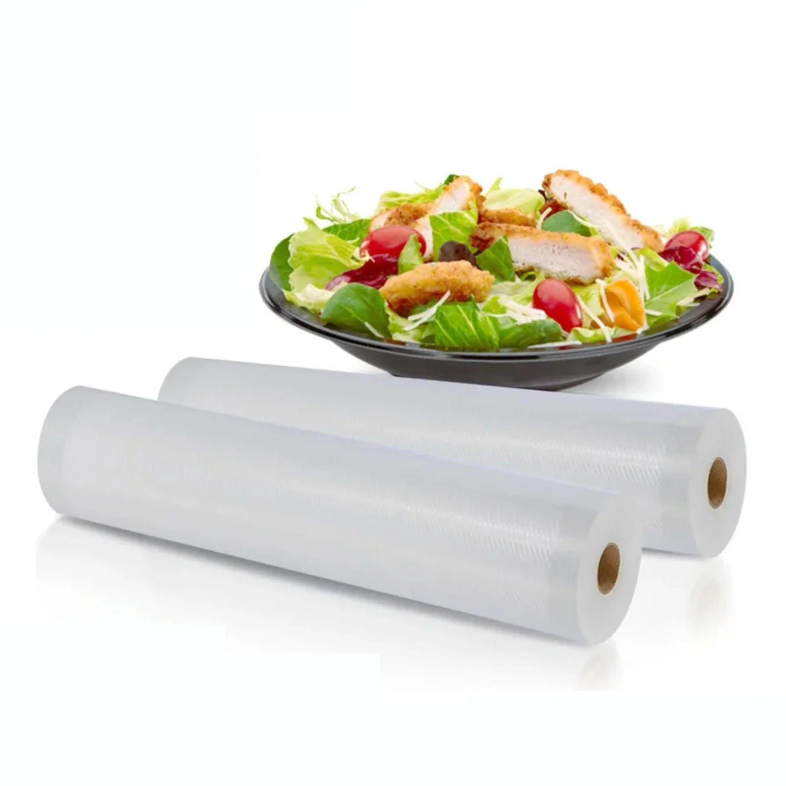 A set of 2 vacuum-sealed bags of the same size, with a length of 500CM, suitable for food storage vacuum low-temperature cooking