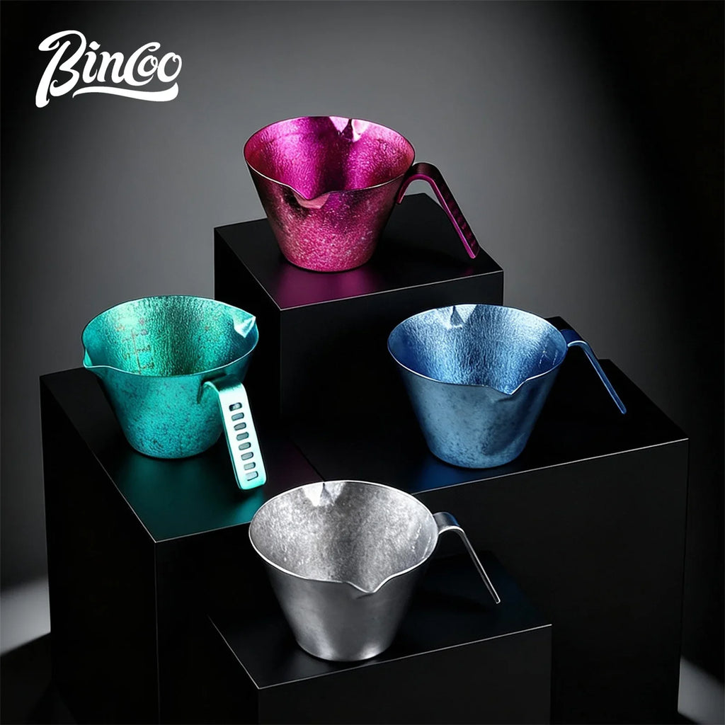 Bincoo Durable Titanium Espresso & Milk Tool, 90ml Dual-Purpose Shot Glass with Scale for Long-Lasting Cafe and Home Performance