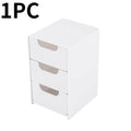 Multi-functional Drawer-style Storage Box 3-Tier Desktop Cosmetic Jewelry Organizer Office Snack Storage Box Portable Cabinet
