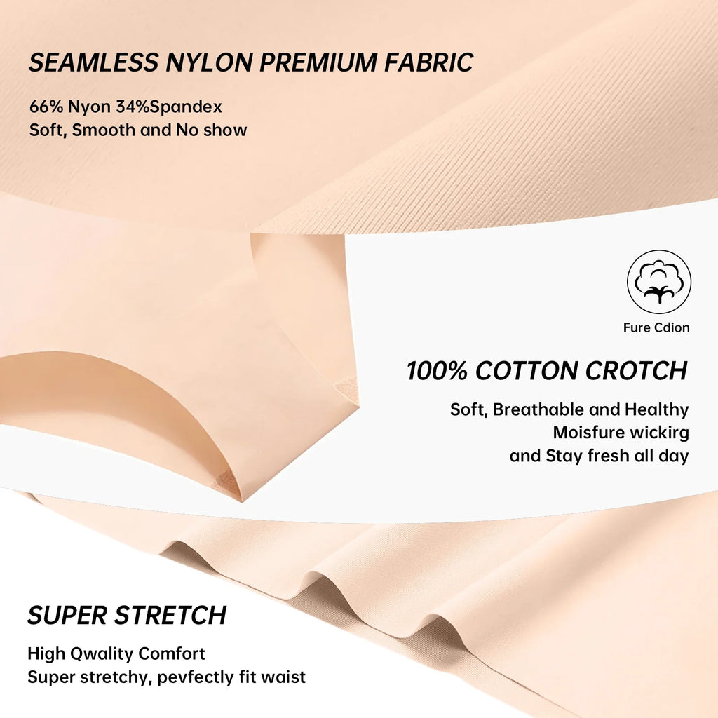 7PCS/Set Women High Waist Seamless Underwear Breathable Comfort Briefs S-2XL