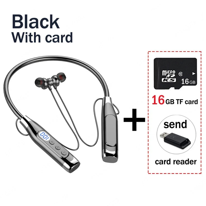 Wireless Headphones Neckband Bluetooth Earphone With Microphone  Long Battery Auriculares High Quality Headset Sport For TF Card