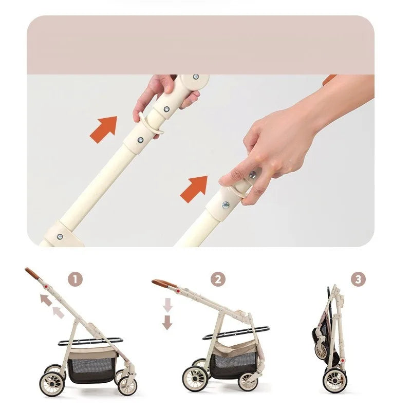 3-in-1 Pet Stroller for Cats & Dogs Detachable Carrier Storage Basket One-Hand Fold & 4-Wheel Brakes cat carrier dog carrier