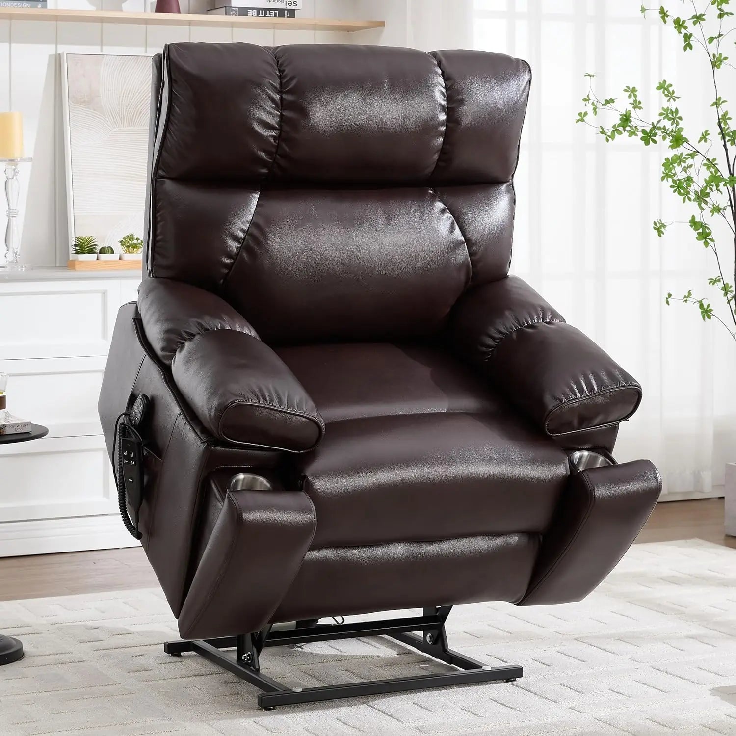 Dual Motor Power Lift Recliner Chair With Massage And Heat