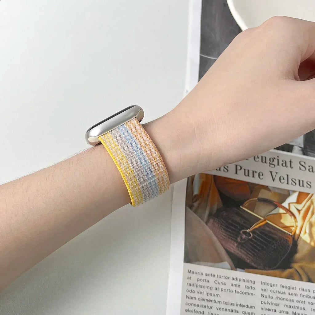 Nylon Sport loop Strap For Apple Watch Band 44mm 42/40mm 45mm  38/41mm pride Bracelet iwatch Ultra2 49mm Series 9 8 se 7 6 5 4 3