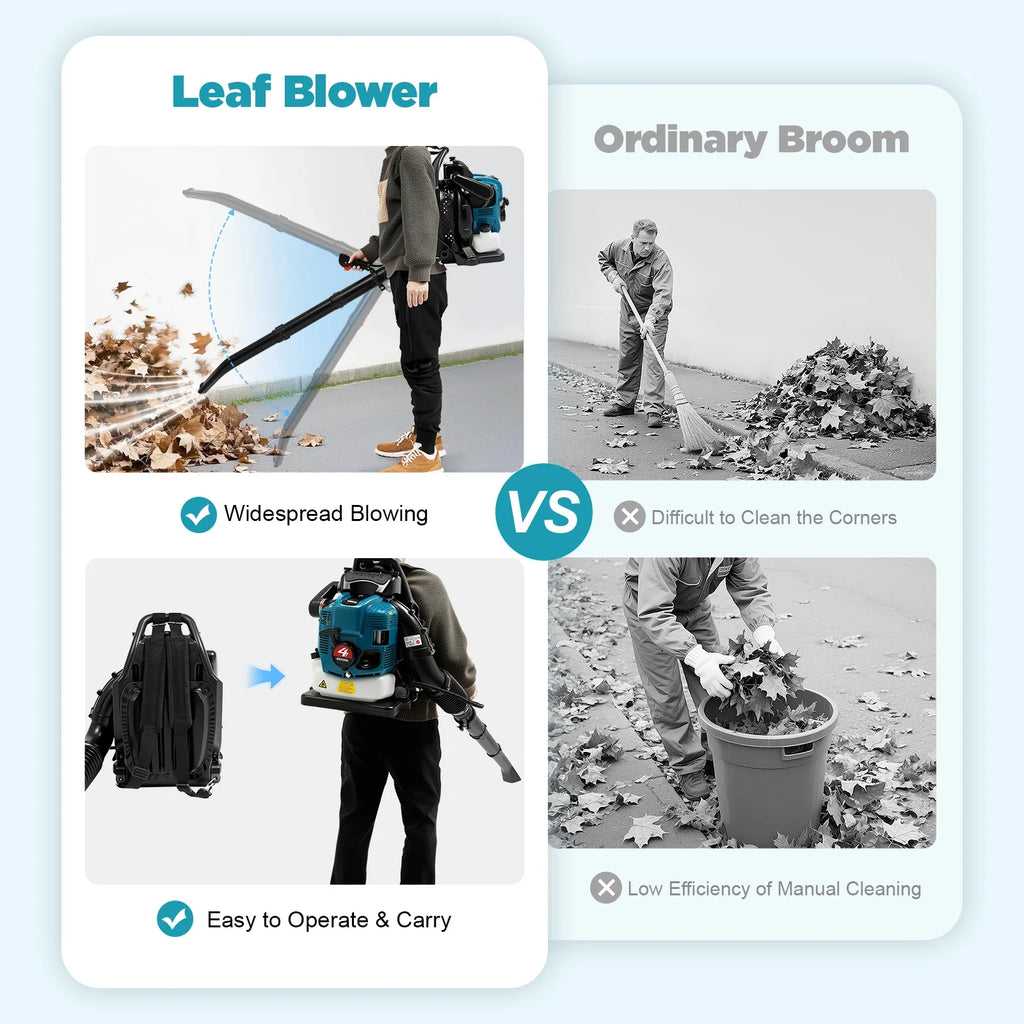 Gas Backpack Leaf Blower 4-Stroke With Cruise Control For Lawn