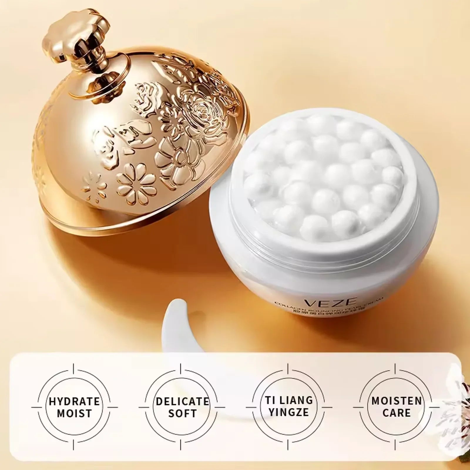 Face Cream Collagen Pearl Firming Lift Fade Fine Lines Caviar Moisturizing Smooth Brighten Korean Skin Care Product