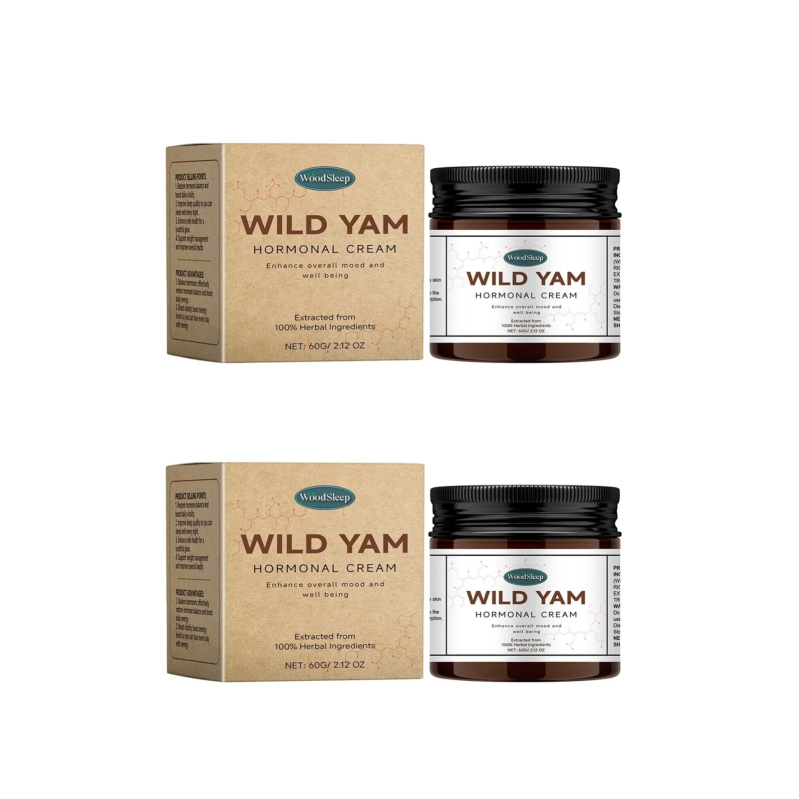 Wild Yam Cream Progesteron Hormone Regulation Balancing Tightening Smoothing Moisturizing Wrinkles Removing Women's Health Balm