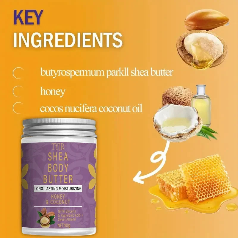 Shea Body Butter Oil 100g Organic Unrefined, Moisturizing Nourishing Softening Body Oil Skin Streaming Products