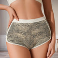 1pcs Mid Rise Leopard Print Women Boyshort Breathable Comfortable Female Underpants Lingerie Women 's Panties Underwear