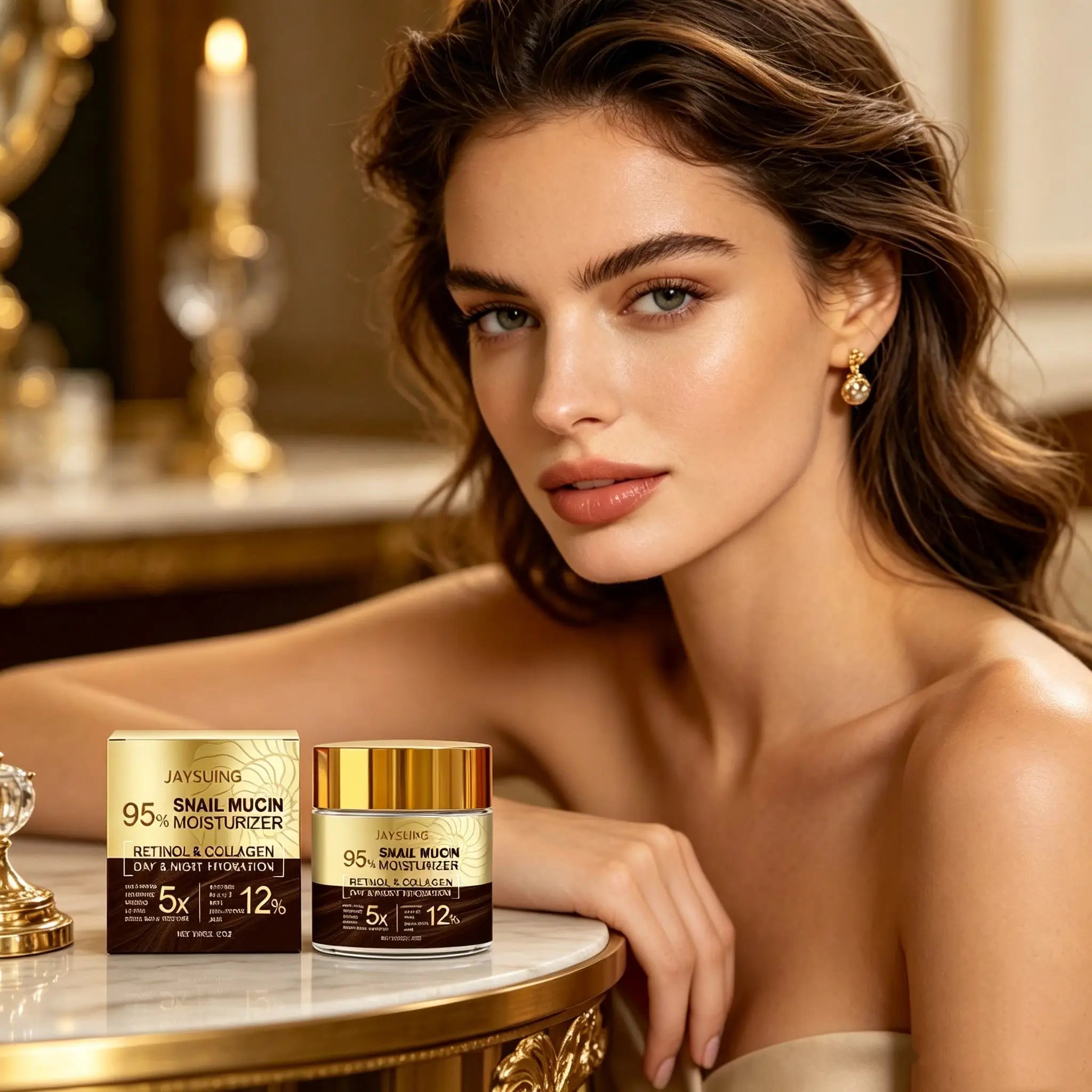 95% Snail Mucin Moisturizer Collagen Rejuvenating Anti Aging Wrinkles Firm Lift Brighten Retinol Hyaluronic Acid Day Night Cream