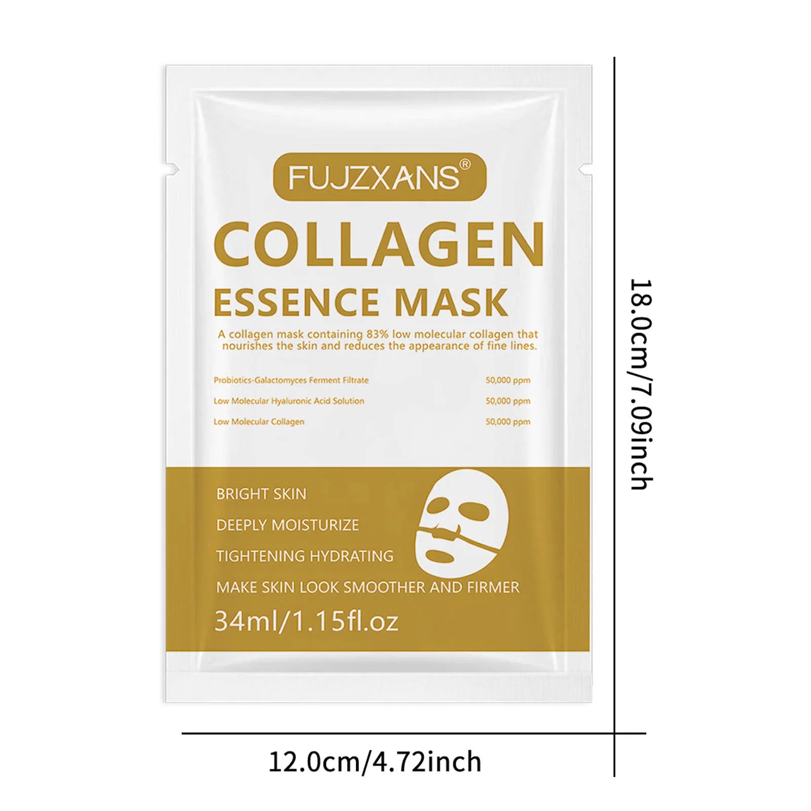 Overnight Collagen Face Mask Wrapping For Anti-Aging Skin Care Mask Moisturizes Skin To Make Wrinkles Less Noticeable Bright