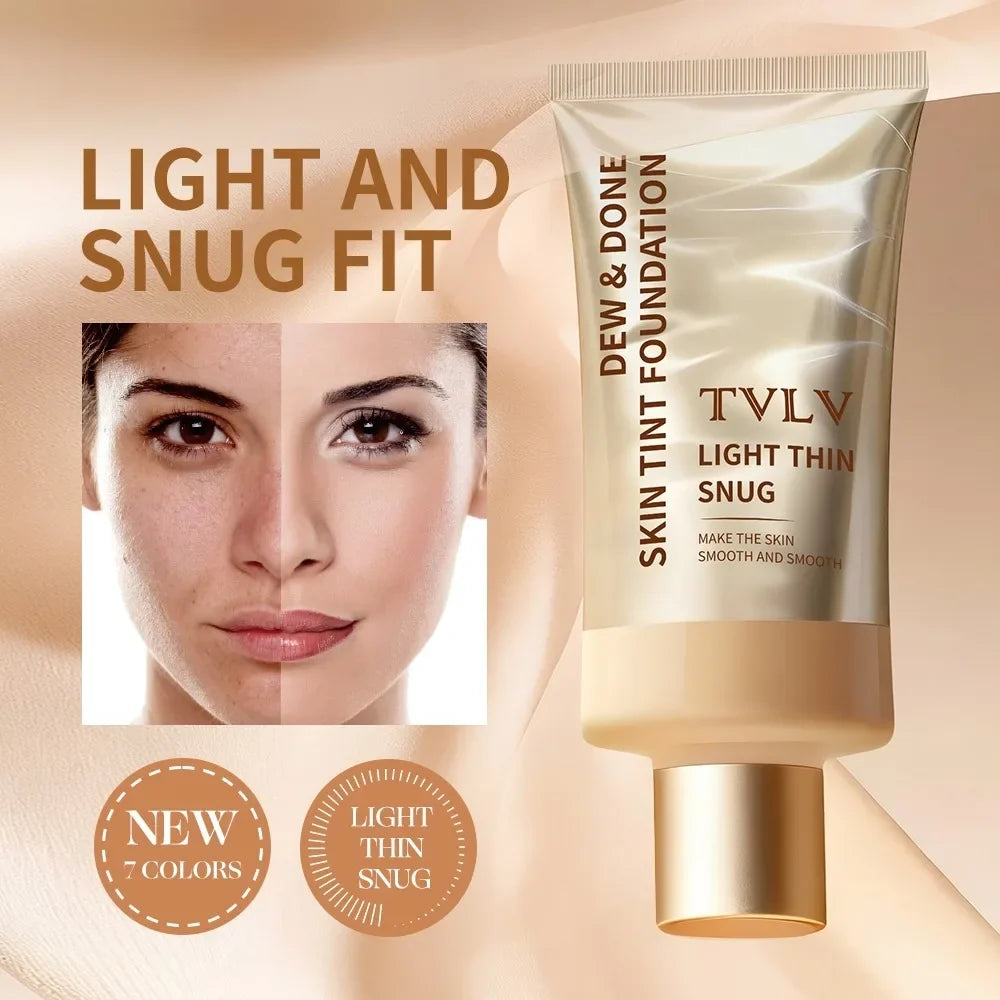 Moisturizing Skin Tint Foundation for All Skin Types, Moisturizing Light Texture Natural Concealer Long Wear Face Makeup