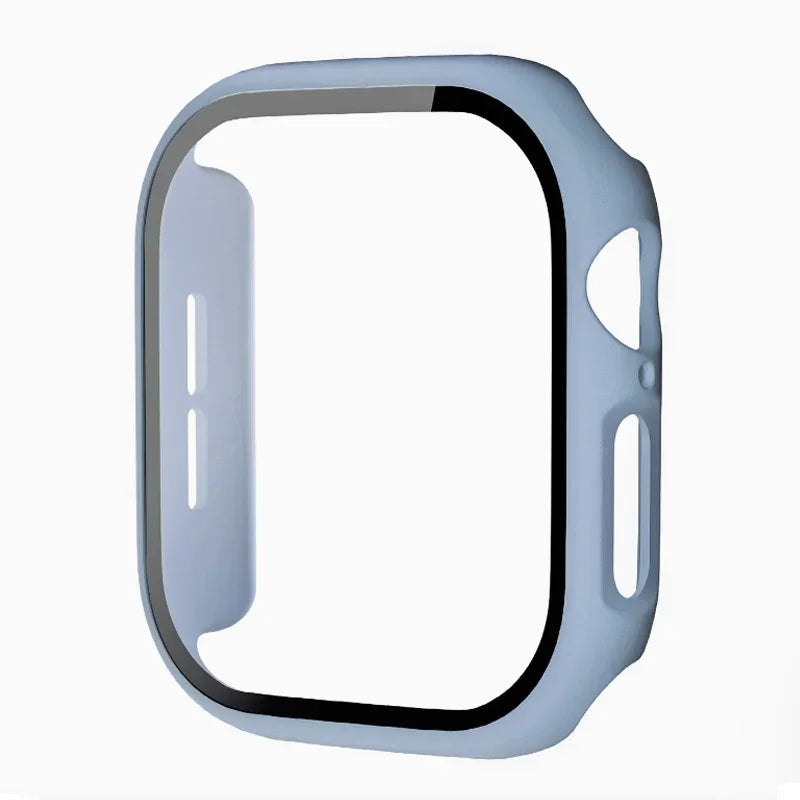 Tempered Glass+Case For Apple Watch 38-40mm 41mm 42mm 44mm 45mm 46mm Screen Protector Protective Cover iWatch 11 10 8 7 9 6 SE 5