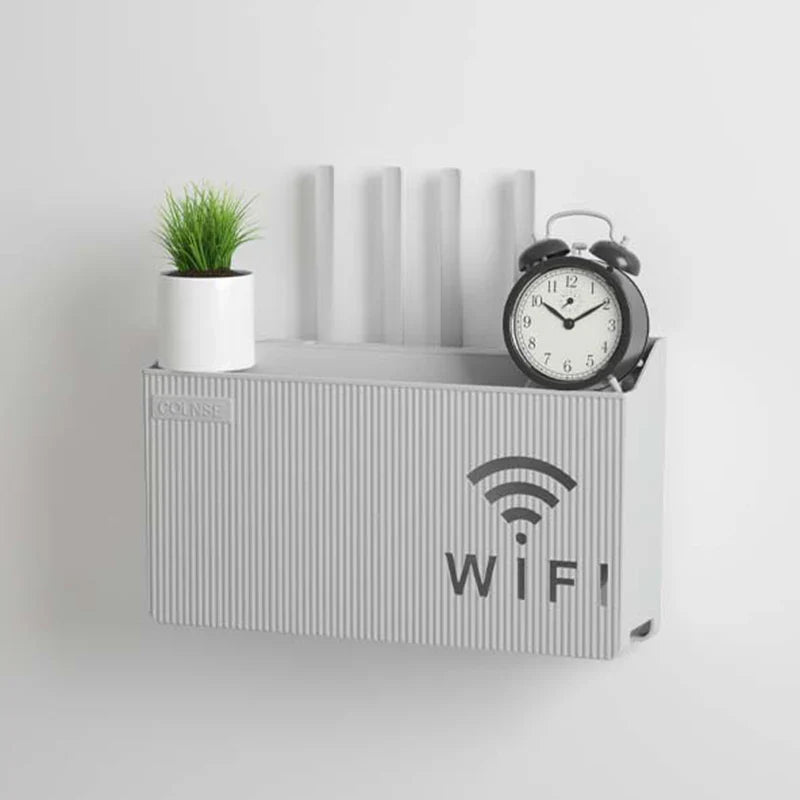 Home Router Storage Box, Wireless WIFI, TV Set-Top Box Wall Mounted Storage Rack, For Living Room, Bedroom Sorting Storage