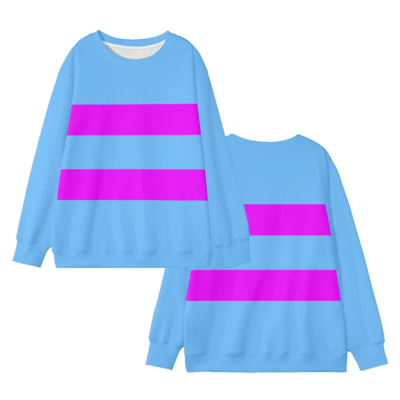 Undertale Frisk Crewneck SWEATSHIRT Game SameStyle Cartoon Retro Casual Streetwear Long Sleeve  Pop for Autumn/Winter  tops