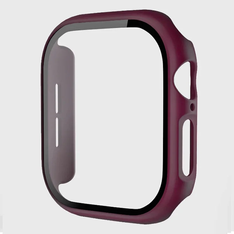 Tempered Glass+Case For Apple Watch 38-40mm 41mm 42mm 44mm 45mm 46mm Screen Protector Protective Cover iWatch 11 10 8 7 9 6 SE 5
