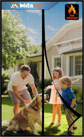 Magnetic Screen Door Fiberglass Mesh Keeps Bugs Out Easy Install