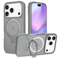 Luxury For Magsafe Fold Stand Magnetic Phone Case For iPhone 17 Air 16 15 Pro Max 16E 14 Plus 13 12 Frosted Translucent Cover