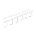 Multifunction 6 Hook Coffee Cup Mug Holder Black White Hooks Shelf Multifunction Kitchen Cabinet Sundries Organizer Storage