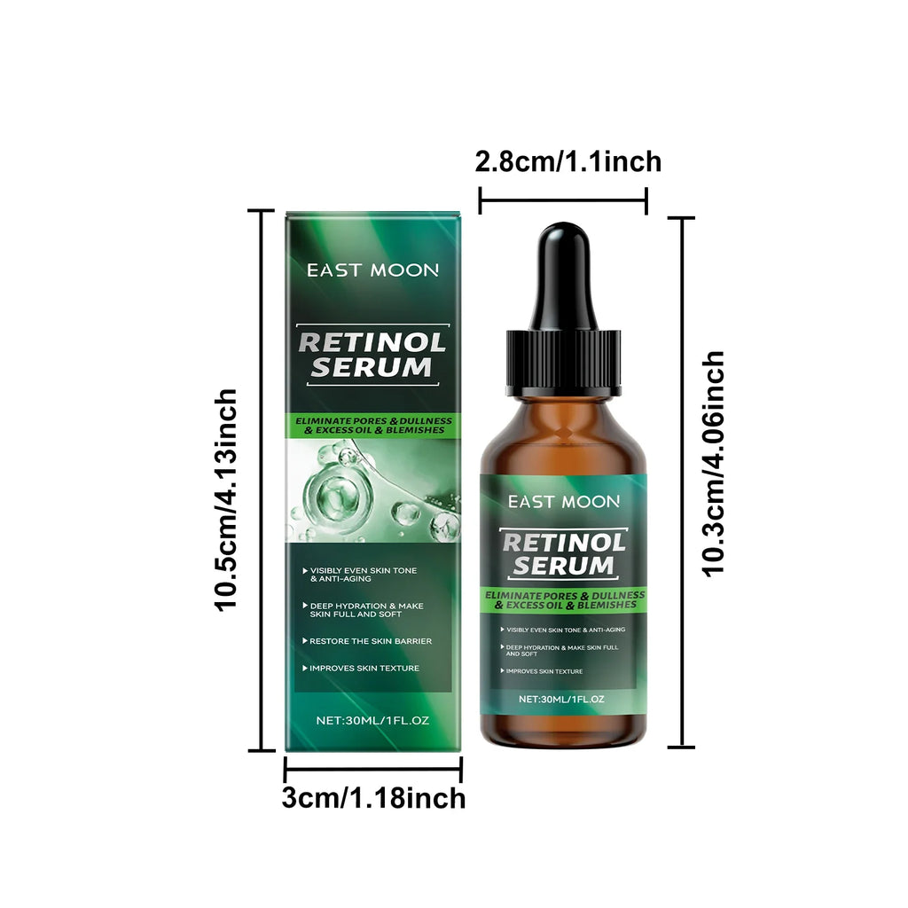 Men's Retinol Serum Hydrating Anti-Aging Oil Control & Pore Minimizer Lifting Tightening Smoothing Brightening Facial Treatment