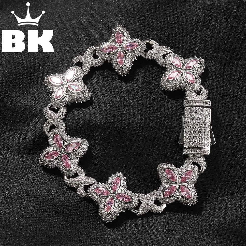 Iced Out Floral Bracelet
