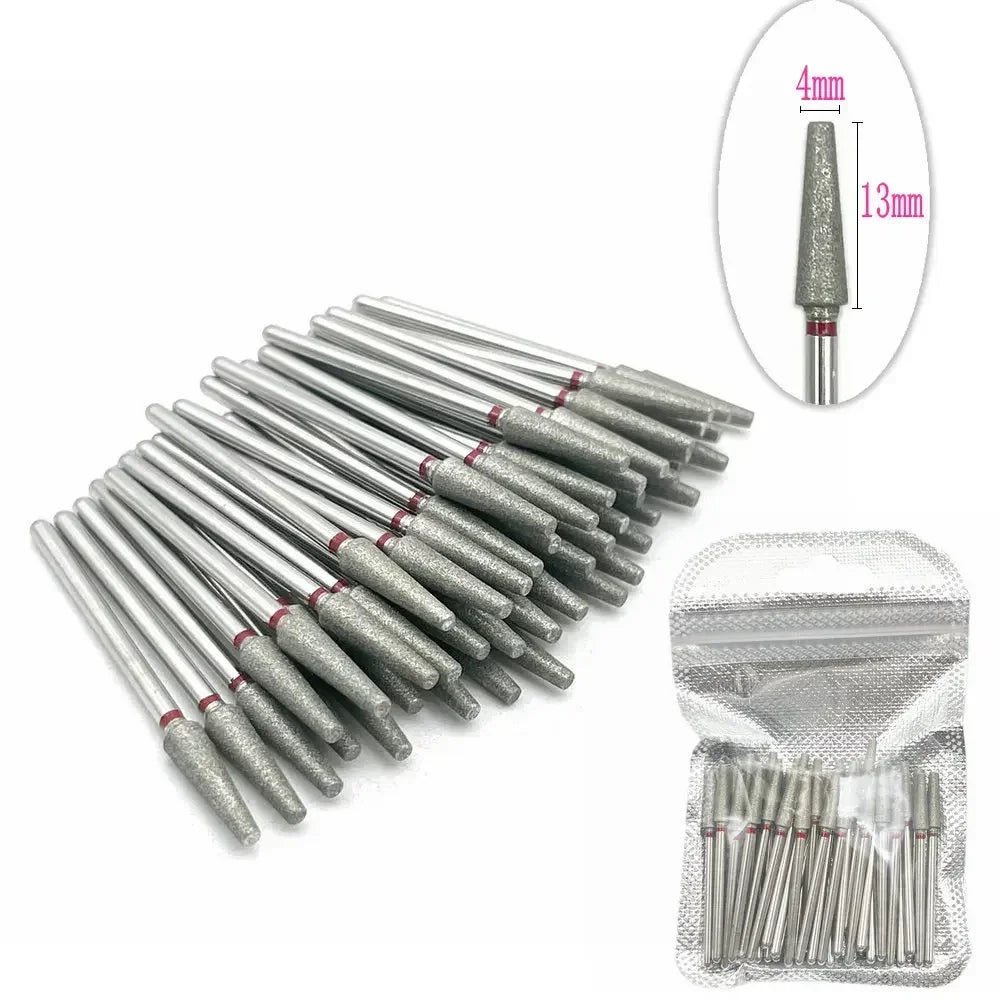 50pc Diamond Nail Drill Cuticle Clean Bit Set Milling Cutter for Manicure Electric  Bits Accessories Dead Skin Remove Tool