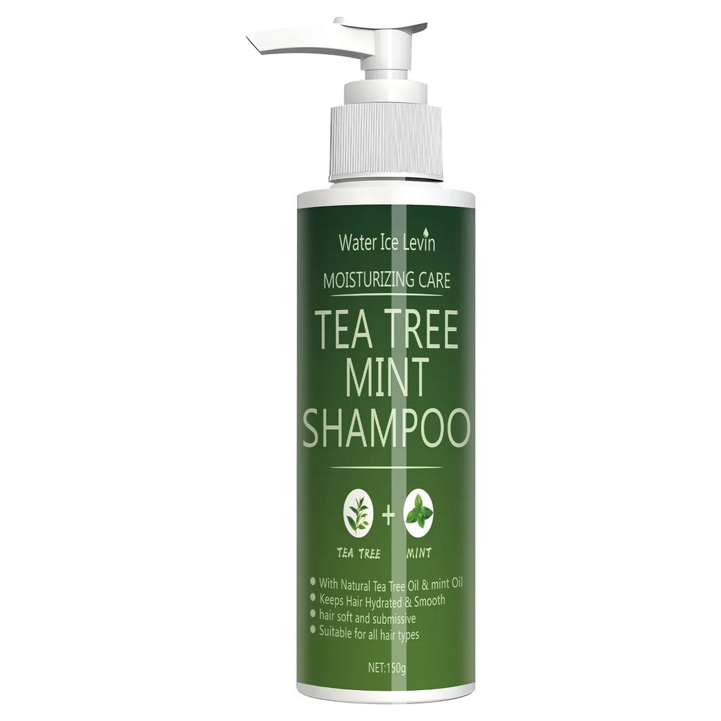 Tea Tree Mint Shampoo Natural Essence Revitalizes Hair. Dense Foam Cleansing. Strengthens and Smoothes. Adds Volume Shine.