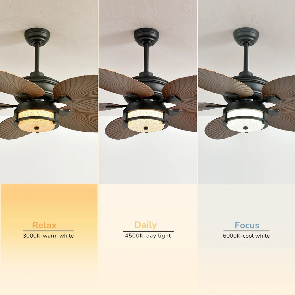 Orison Outdoor Ceiling Fan With Lights Dimmable LED 6 Speed