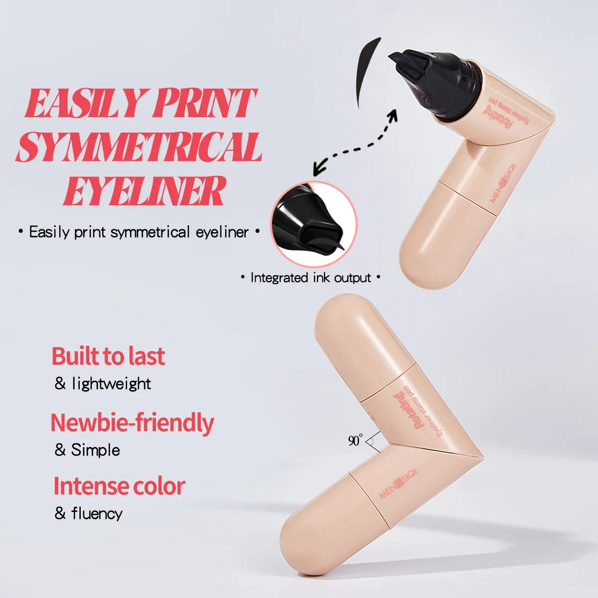 1 waterproof eyeliner pen, fast drying, durable, smooth and easy to color, can create a natural eye makeup