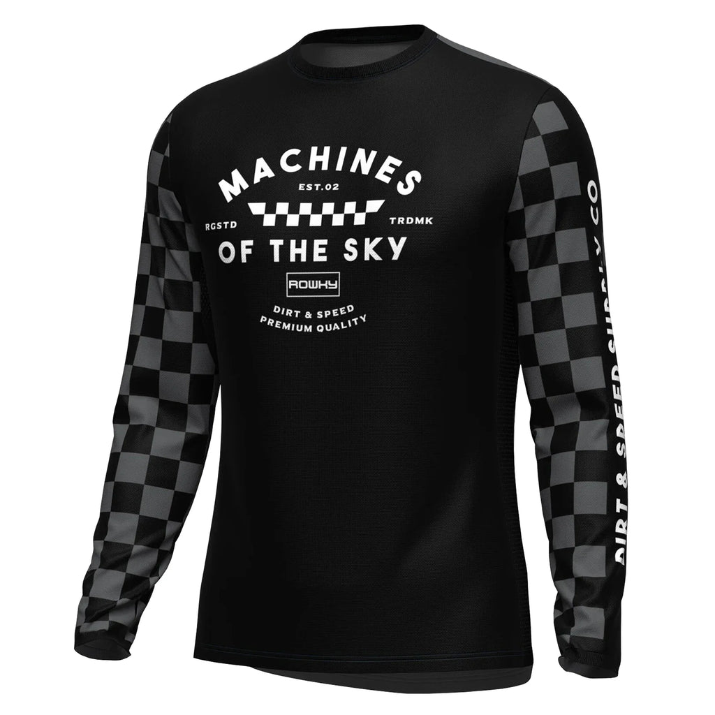 ROWKY Motorcycles Racing T-shirt Mtb Jersey Downhill Camiseta De Motocross Enduro Maillot Hombre Cycling Jersey Men Bike Shirts