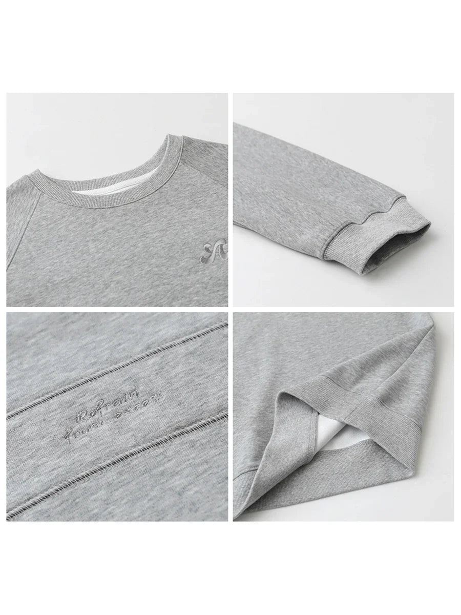 CHIC VEN Women Sweatshirts Loose Casual New O Neck Raglan Sleeves Long Sleeved Female Tops Pullover Spring Autumn 2025