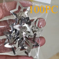 10/25/50/100pcs Y2K Silver Star Hair Clips High Quality Star Hair Clip Metal Clip Silver Pentagram Bb Clip Hair Accessory