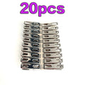 20pcs Stainless Steel Clothespins, Binder Clips, Heavy Duty Clothes Pins, Metal Clip Set, Metal Clothes Clips For Clothes Sock F