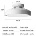 Modern LED Invisible Bladeless Ceiling Fan Lights 6speed Remote Control Dimming Fan Lamp Bedroom Restaurant Electric Fans