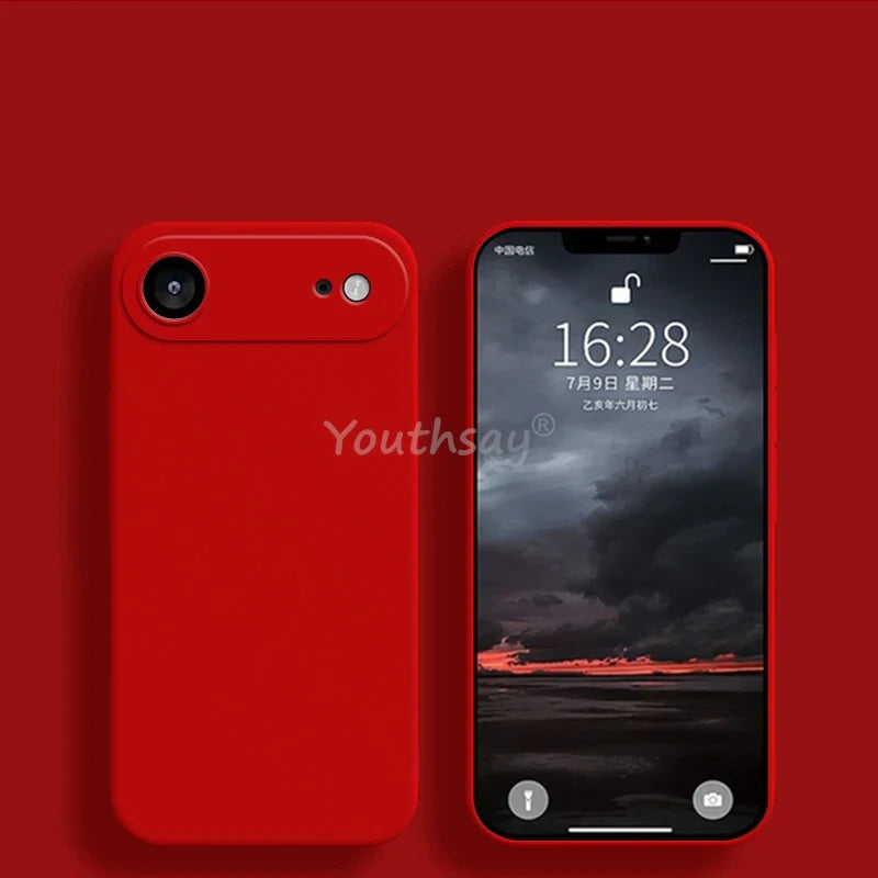 iPhone 17 Case Liquid Silicone Plain Case For iPhone Air Cover TPU Anti-drop Phone Protector For iPhone 17 Pro Max Case