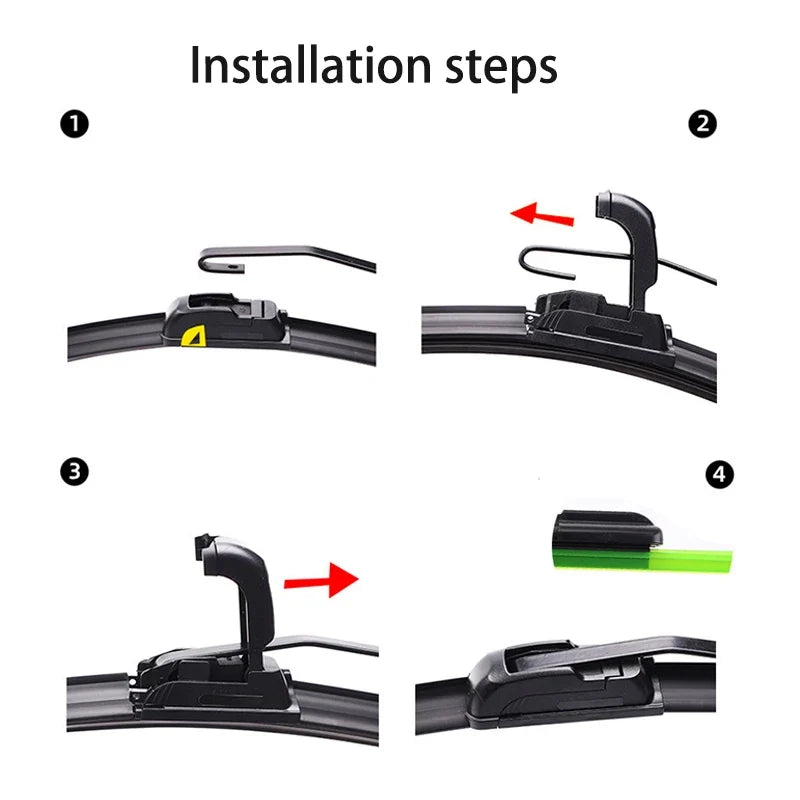 For Mazda 3 BM BN 2013-2018 Car Wiper U-type Soft Rubber Boneless Wiper HD Quiet Durable Automotive Wiper 24"+18"