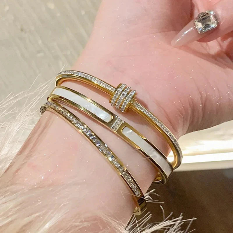 Titanium Steel Gold Silver Color Bracelet