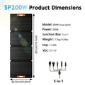 CHUBAN 200W Foldable Solar Panel IP68 Charger For RV Camping