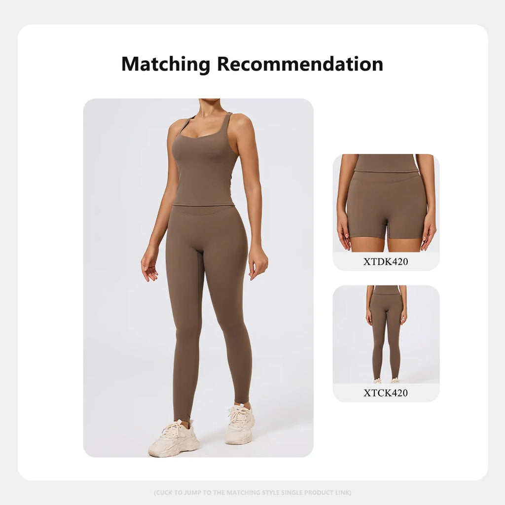 Hearuisavy Summer Woman Sports Vest I-Back Strap Design Gym Sportswear Breathable Quick Dry Fitness Tank Top Running Yoga Top