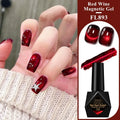 10ml Red Wine Cat Magnetic Gel Nail Polish Glitter Semi Permanant Soak Off UV LED Gel Varnish For Manicure DIY Nail Supplies
