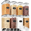 8 Piece Airtight Cereal Storage Containers With Lids For Pantry