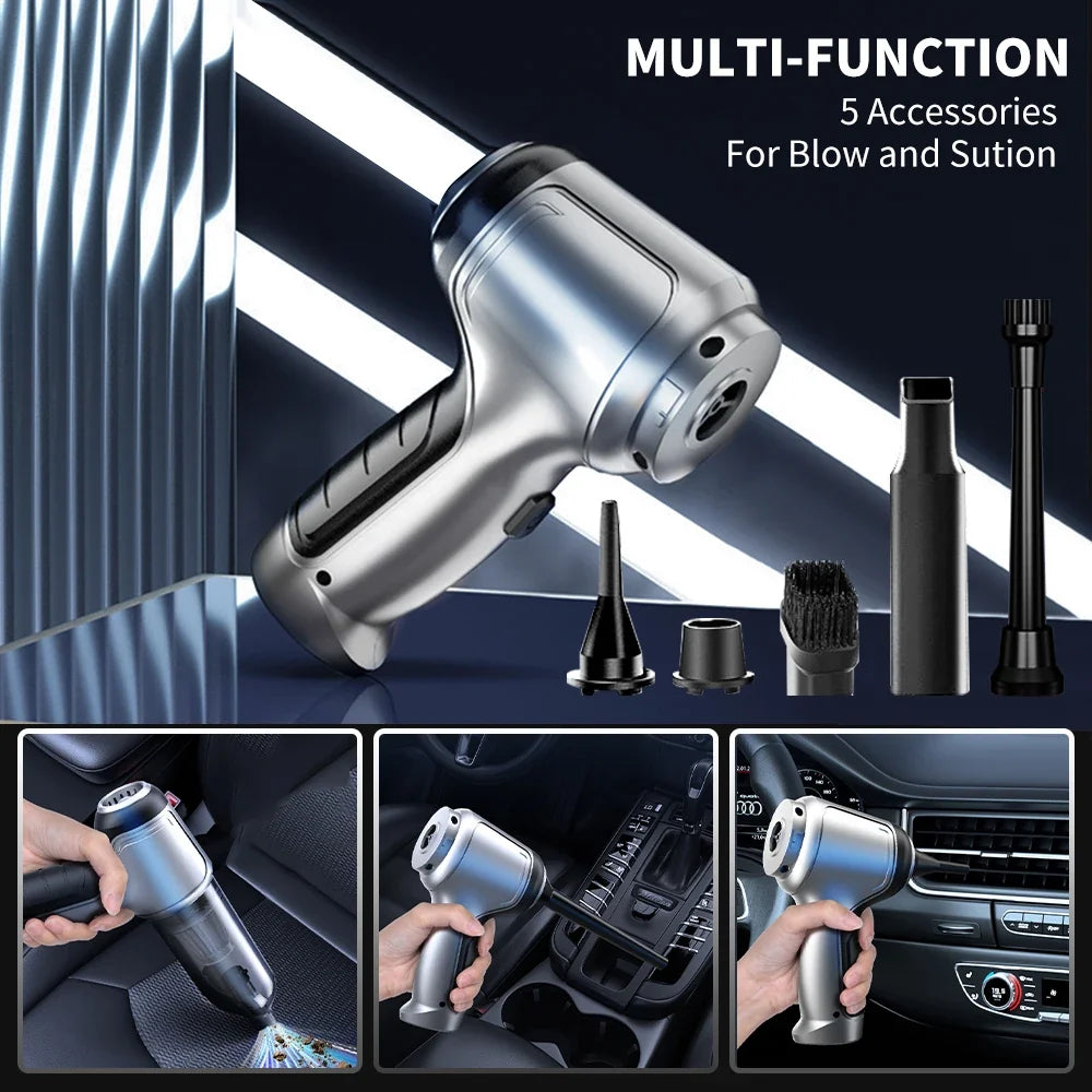 95000Pa Wireless Car Vacuum Cleaner Strong Suction Handheld Auto Vacuum Home &amp Car Dual Use Mini Vacuum Cleaner HomeAppliance
