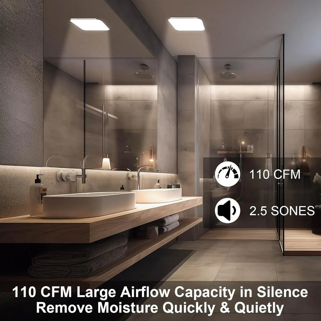 JOEAONZ Three Temperature LED Bathroom Exhaust Fan With Light