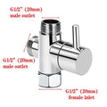 G1/2 inch diverter valve three-way T-type adapter for shower brass faucet connector bathroom faucet water diverter