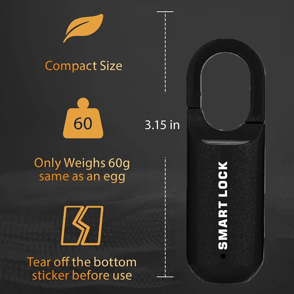 Locker Fingerprint Padlock Smart Keyless Lock